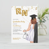 Invitation Portrait Nursing School Graduation Party (Debout devant)