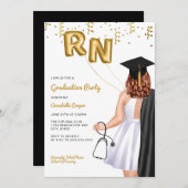 Invitation Portrait Nursing School Graduation Party (Devant / Derrière)