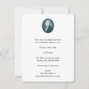 Invitation Portrait ovale de George Washington