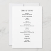 Invitation Portrait Photo Funérailles Commande de service Car (Dos)