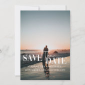 Invitation Portrait photo minimaliste Mariage Enregistrer la (Devant)