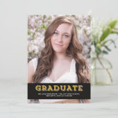 Invitation Portrait senior de finissants d'or (Debout devant)