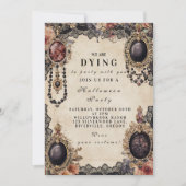 Invitation Portrait Vintage foncé Halloween (Devant)