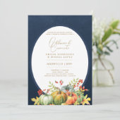 Invitation Portugeuse | Casamento Abóboras de Outono Rústica (Debout devant)