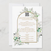 Invitation Portugeuse | Casamento Floral Blanc Rosas Brancas (Dos)