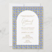 Invitation Portugeuse | Casamento Floral Folkart Rústico (Devant)