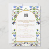 Invitation Portugeuse | Casamento Flores Azuis Rústicas (Dos)