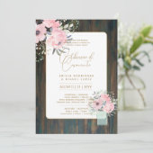 Invitation Portugeuse | Casamento Flores Folclóricas Rústica (Debout devant)