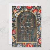Invitation Portugeuse | Casamento Flores Folclóricas Rústica (Devant)