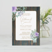 Invitation Portugeuse | Casamento Flores Folclóricas Rústica (Debout devant)