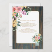 Invitation Portugeuse | Casamento Flores Folclóricas Rústica (Dos)