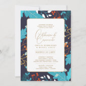Invitation Portugeuse | Casamento Flores Folclóricas Rústica (Devant)