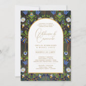 Invitation Portugeuse | Casamento Flores Folclóricas Rústica (Devant)