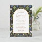 Invitation Portugeuse | Casamento Flores Folclóricas Rústica (Debout devant)