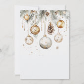 Invitation Posada mexicaine Navideña Elegant Or Blanc (Dos)