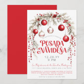 Invitation Posada Navideña Espagnol Espagnol (Devant / Derrière)