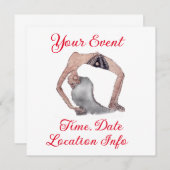 Invitation Pose vintage de Yoga Backbend Thunder_Cove (Devant / Derrière)