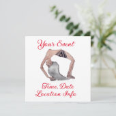 Invitation Pose vintage de Yoga Backbend Thunder_Cove (Debout devant)