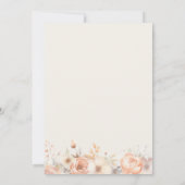 Invitation Poser des fleurs beiges sur la Fête des mariées iv (Dos)