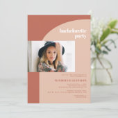 Invitation Poser en terre cuite arche Bachelorette photo de l (Debout devant)