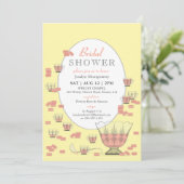 Invitation Poser Macarons & Crystal Punch Set Fête des mariée (Debout devant)