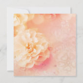 Invitation Poser Perle Rose Diamants Fête des mariées de pêch (Dos)