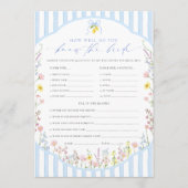 Invitation Posey How Well Do You Know The Bride Game (Devant)