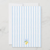 Invitation Posey Wildflower Blue Bow Anniversaire Brunch (Dos)