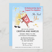 Invitation Posez La Question Popcorn Couples Douche (Devant / Derrière)