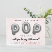 Invitation Posez La Question | Serez-Vous Ma Femme D'Accueil (Debout devant)