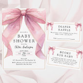 Invitation Posh Coquette Bow Baby shower