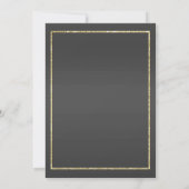 Invitation Posh Gold & Black, Parties scintillant & Ballons A (Dos)