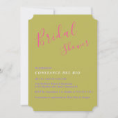 Invitation Posh Minimale De Douche Nuptiale (Devant)