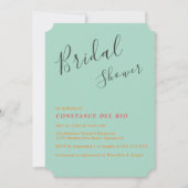 Invitation Posh Minimale De Douche Nuptiale (Devant)