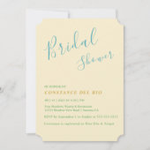 Invitation Posh Minimale De Douche Nuptiale (Devant)