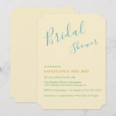 Invitation Posh Minimale De Douche Nuptiale (Devant / Derrière)