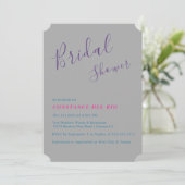 Invitation Posh Minimale De Douche Nuptiale (Debout devant)
