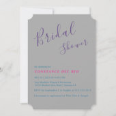 Invitation Posh Minimale De Douche Nuptiale (Devant)