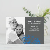 Invitation Posh Petals | Cerulean | Save the date (Debout devant)