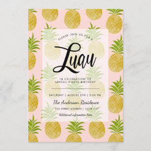 Invitation Posh Pineapple Luau