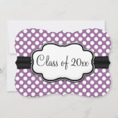 Invitation Posh Purple Polka Dot Graduation (Devant)