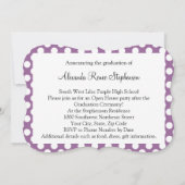 Invitation Posh Purple Polka Dot Graduation (Dos)