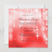 Invitation Posh Red Lights Bokeh Noël (Devant)
