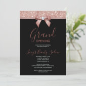 Invitation Posh Rose Gold Jewel Bow Grand Ouverture (Debout devant)