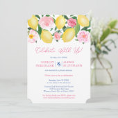 Invitation Positano Citrons Carreaux Bleus Réception de Maria (Debout devant)