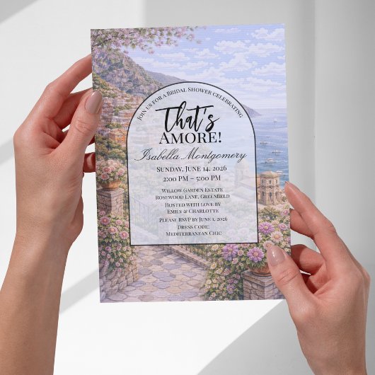 Invitation Positano Italian Themed Bridal Shower