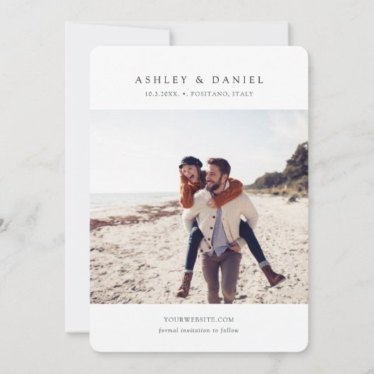 Invitation Positano Italie Mariage Enregistrer la date (Dos)