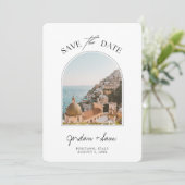 Invitation Positano Italie Mariage Enregistrer la date (Debout devant)
