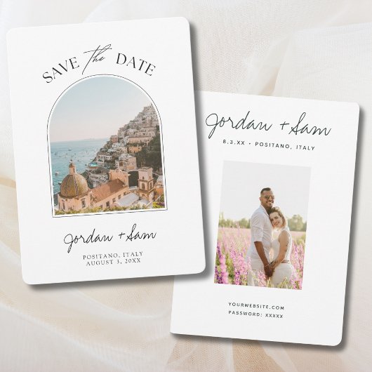 Invitation Positano Italie Mariage Enregistrer la date