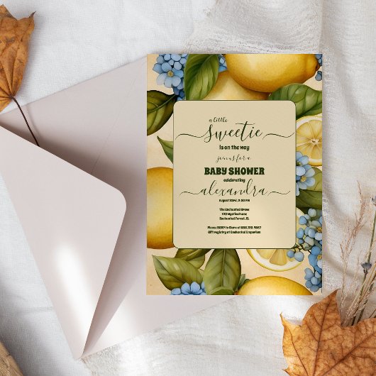 Invitation Positano Lemons Baby shower